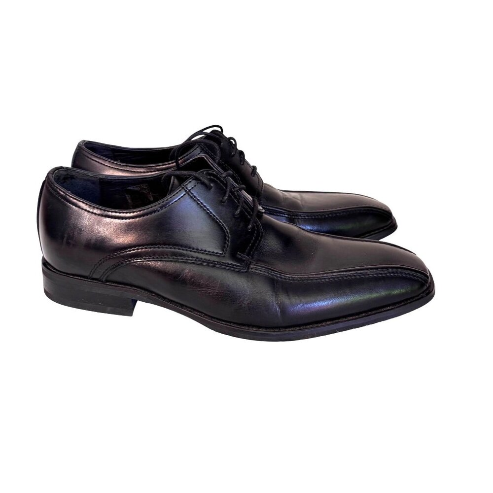 Robert Wayne Men's Black Leather Oxford Lace Up Dress Shoes Size 9.5D Classic